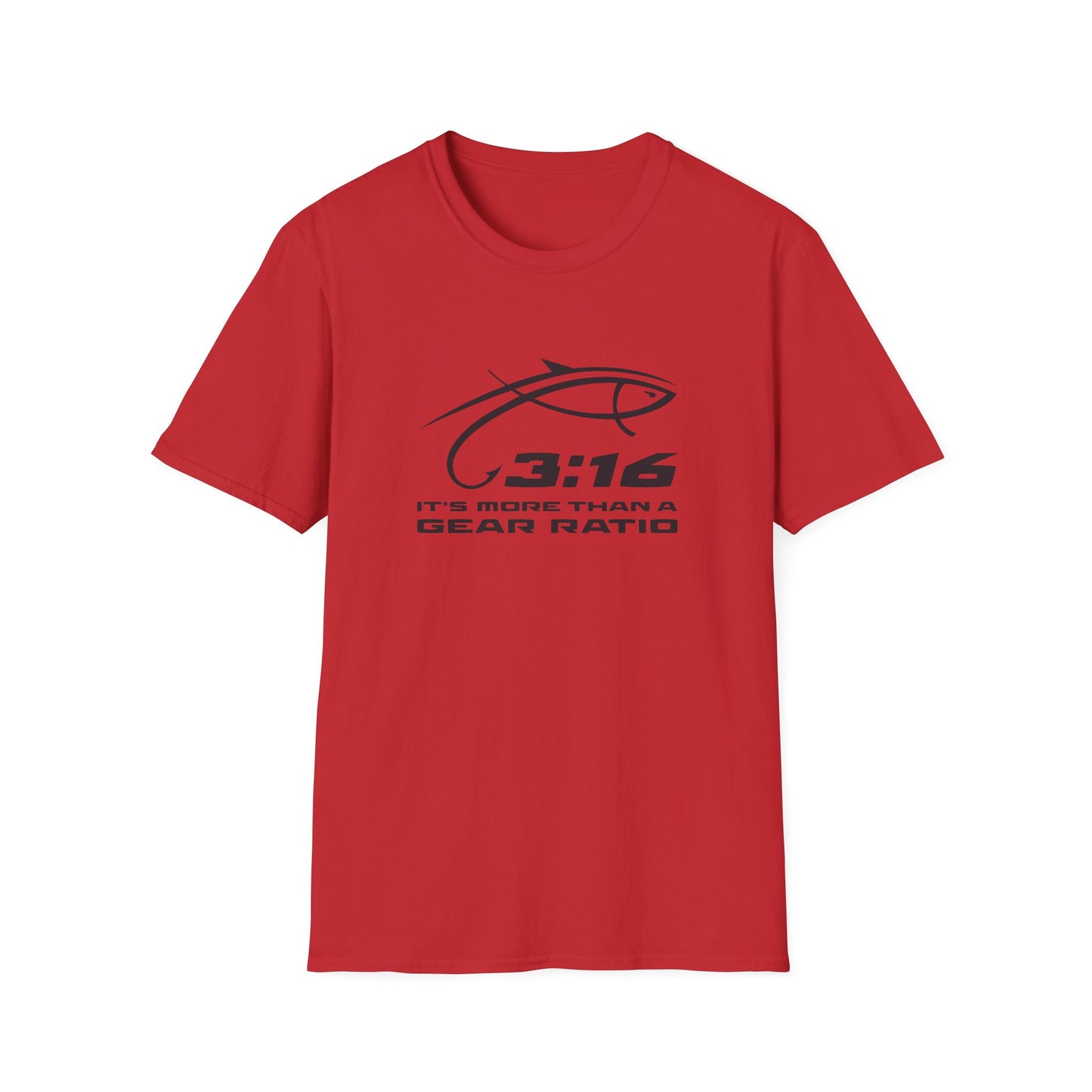 3:16 Gear Ratio Fishing T-Shirt, Christian fishing sportswear.