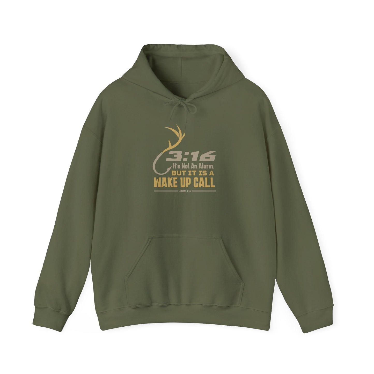 3:16 Wake Up Call Christian Motivational Outdoors Hoodie