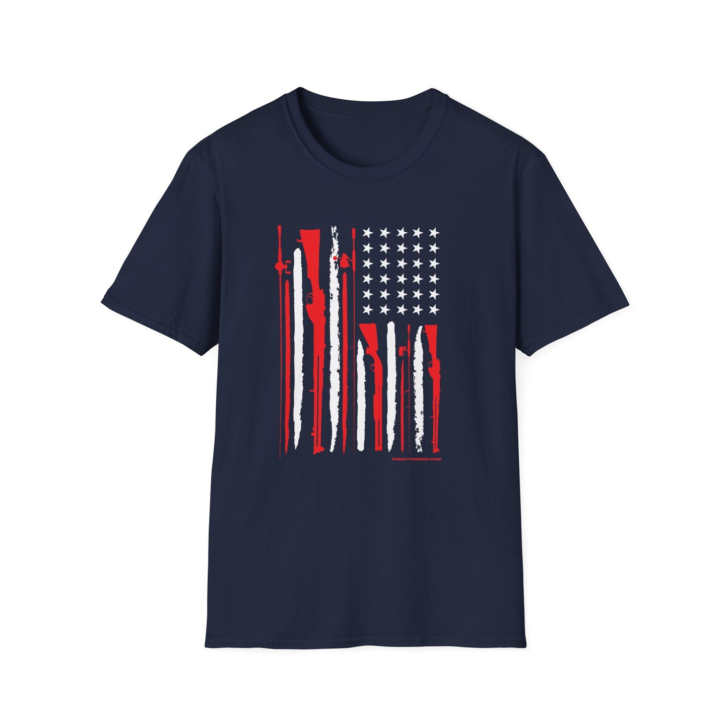 Patriotic USA Hunting and Fishing T-Shirt
