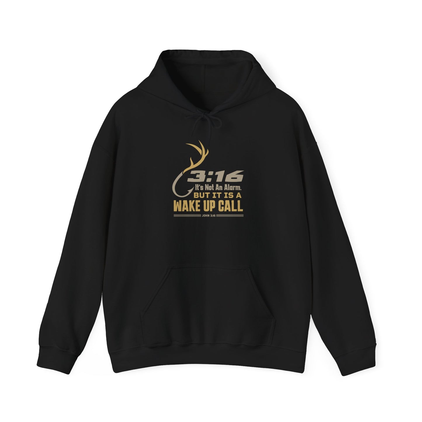 3:16 Wake Up Call Christian Motivational Outdoors Hoodie