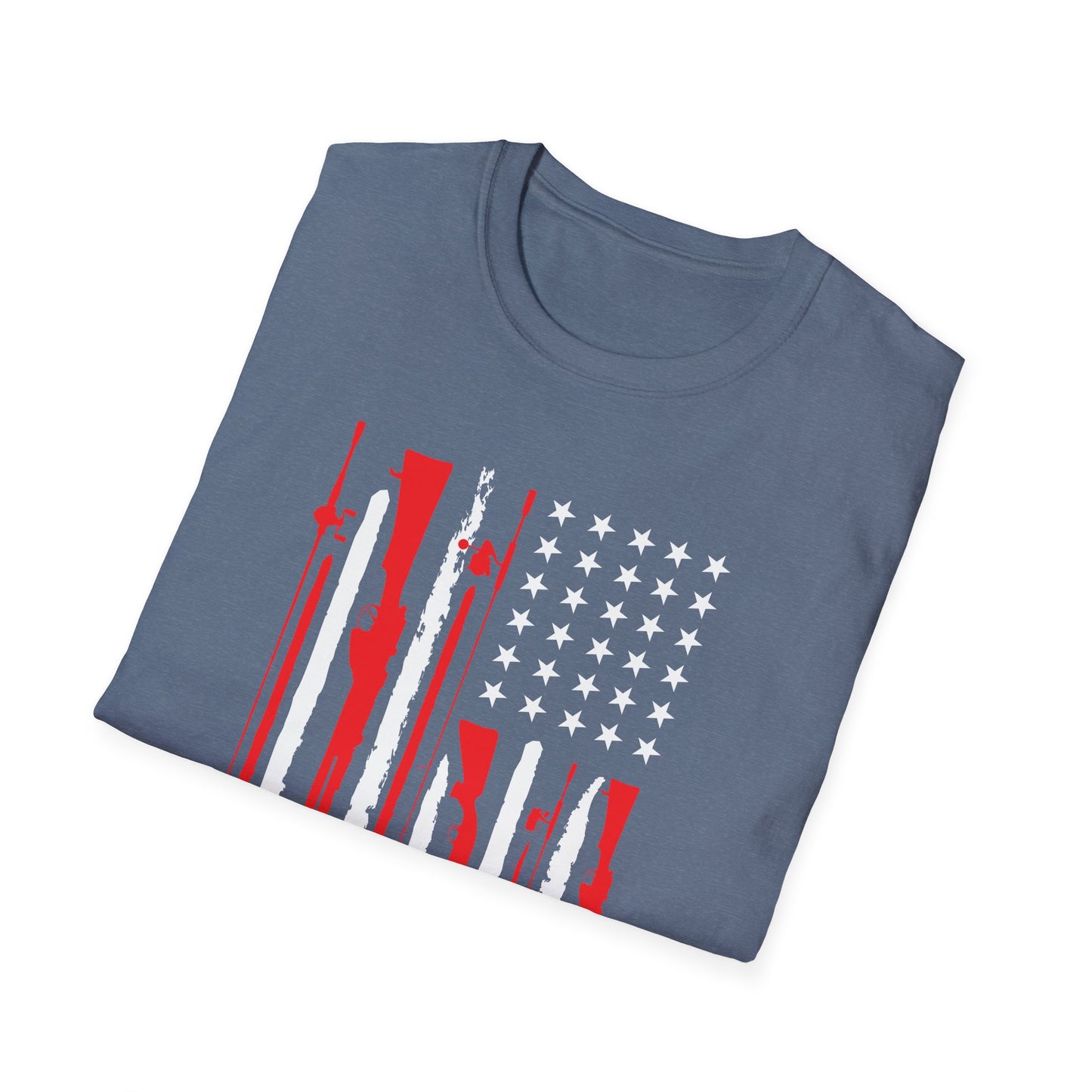 Patriotic USA Hunting and Fishing T-Shirt