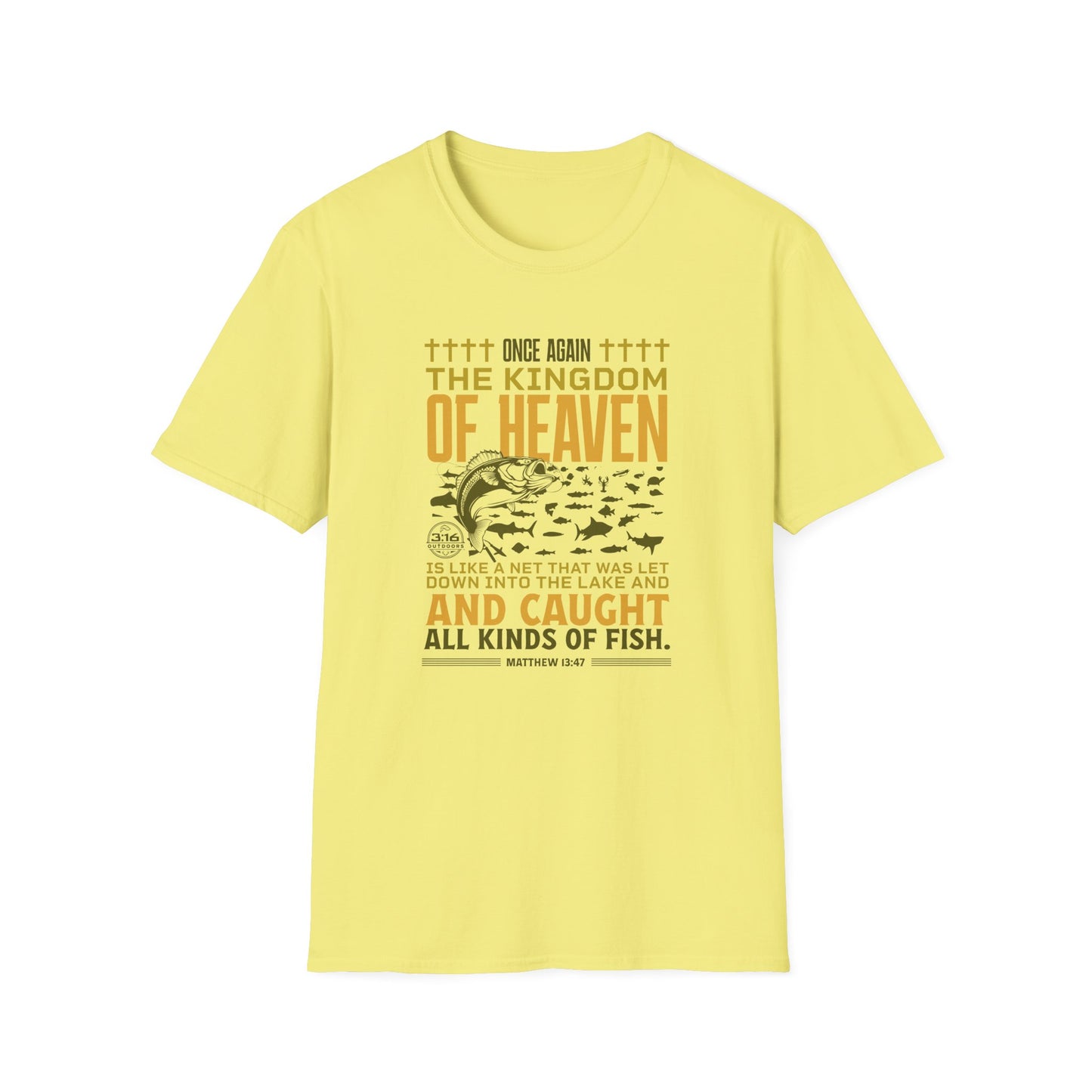 Kingdom of Heaven - All Kinds of Fish Graphic Tee, Christian Apparel