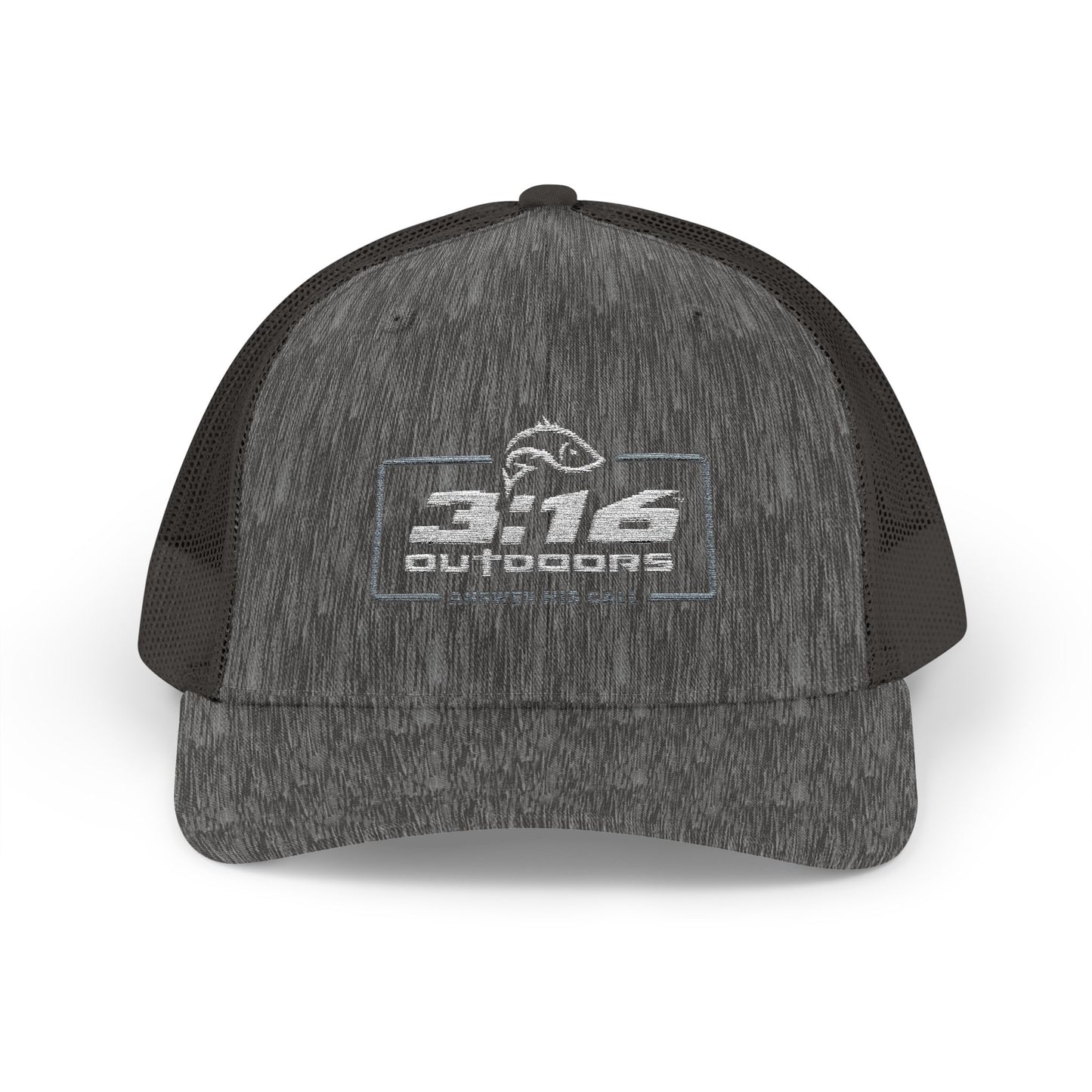 3:16 Outdoors Snapback Trucker Cap, Fishing Hat, Adjustable Hat, Casual Wear, Gift for Him, Outdoor Adventures