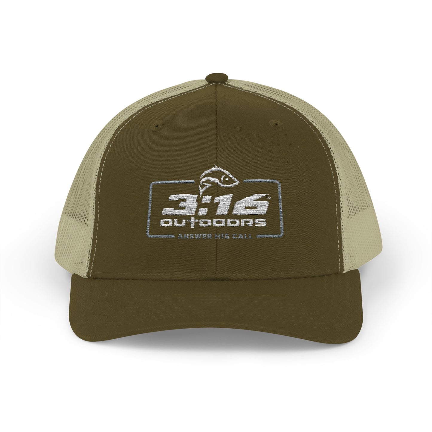 3:16 Outdoors Snapback Trucker Cap, Fishing Hat, Adjustable Hat, Casual Wear, Gift for Him, Outdoor Adventures