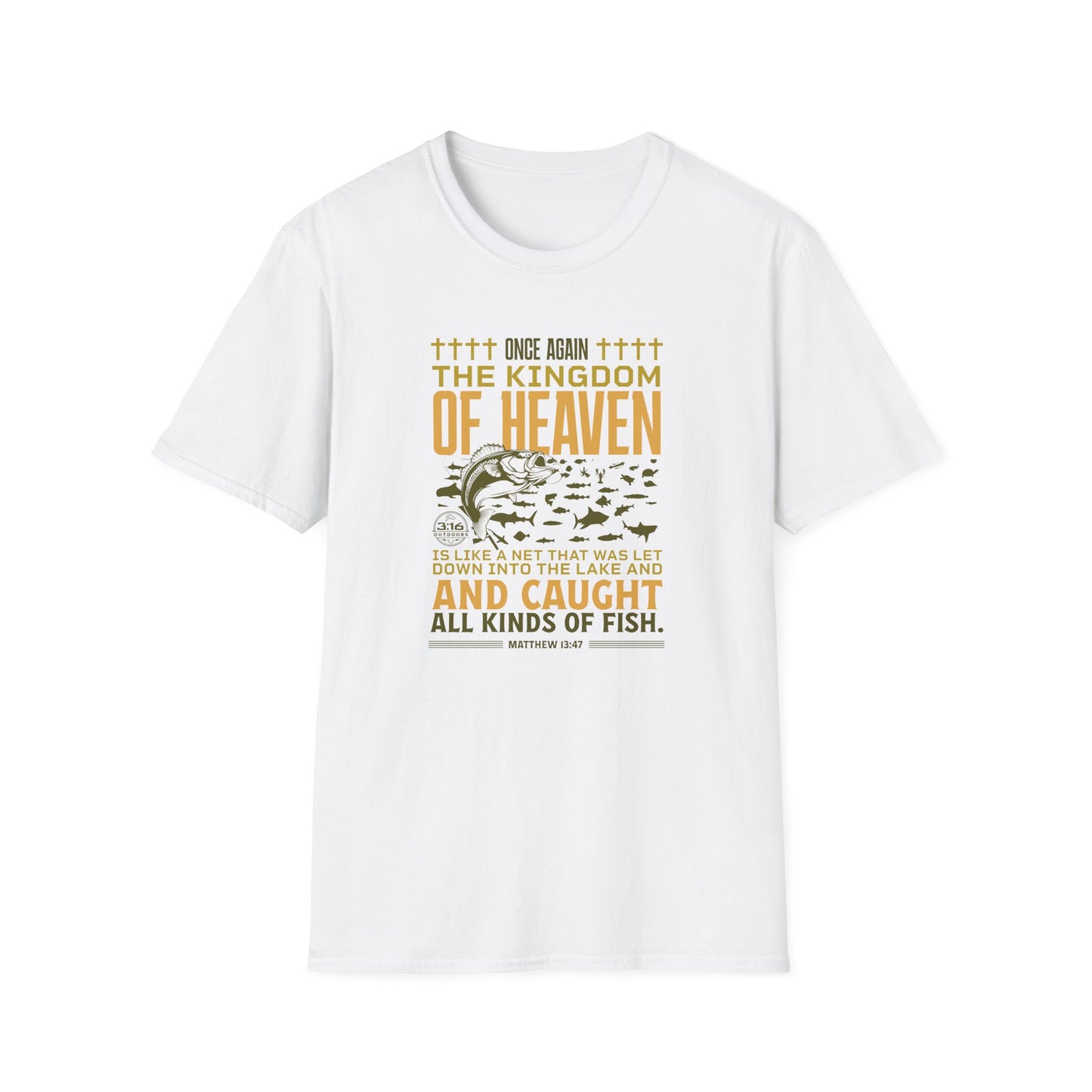Kingdom of Heaven - All Kinds of Fish Graphic Tee, Christian Apparel