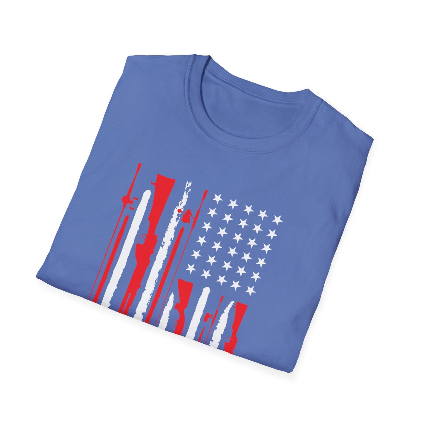 Patriotic USA Hunting and Fishing T-Shirt