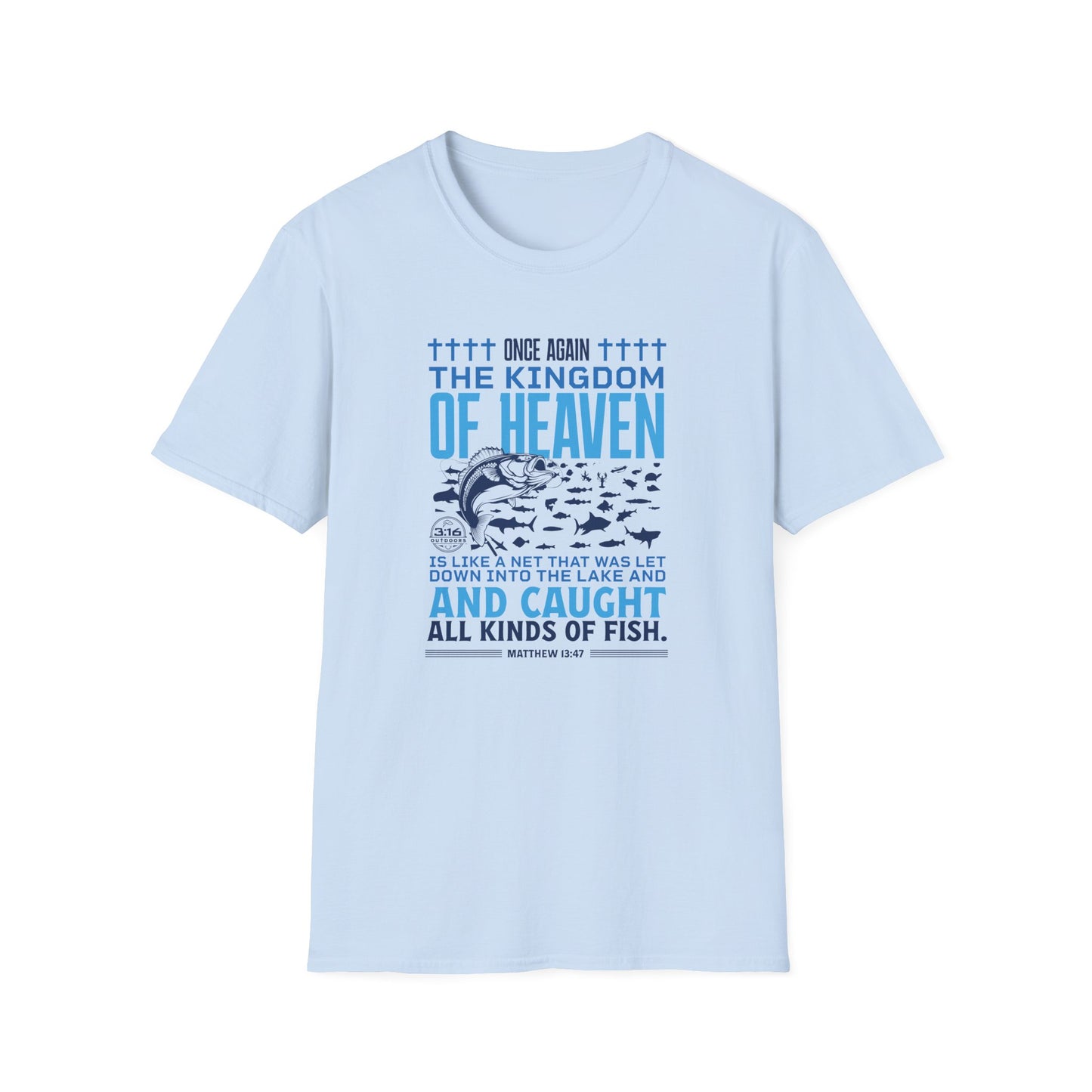 Kingdom of Heaven - All Kinds of Fish Graphic Tee, Christian Apparel
