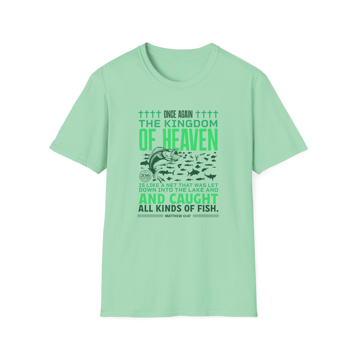 Kingdom of Heaven - All Kinds of Fish Graphic Tee, Christian Apparel