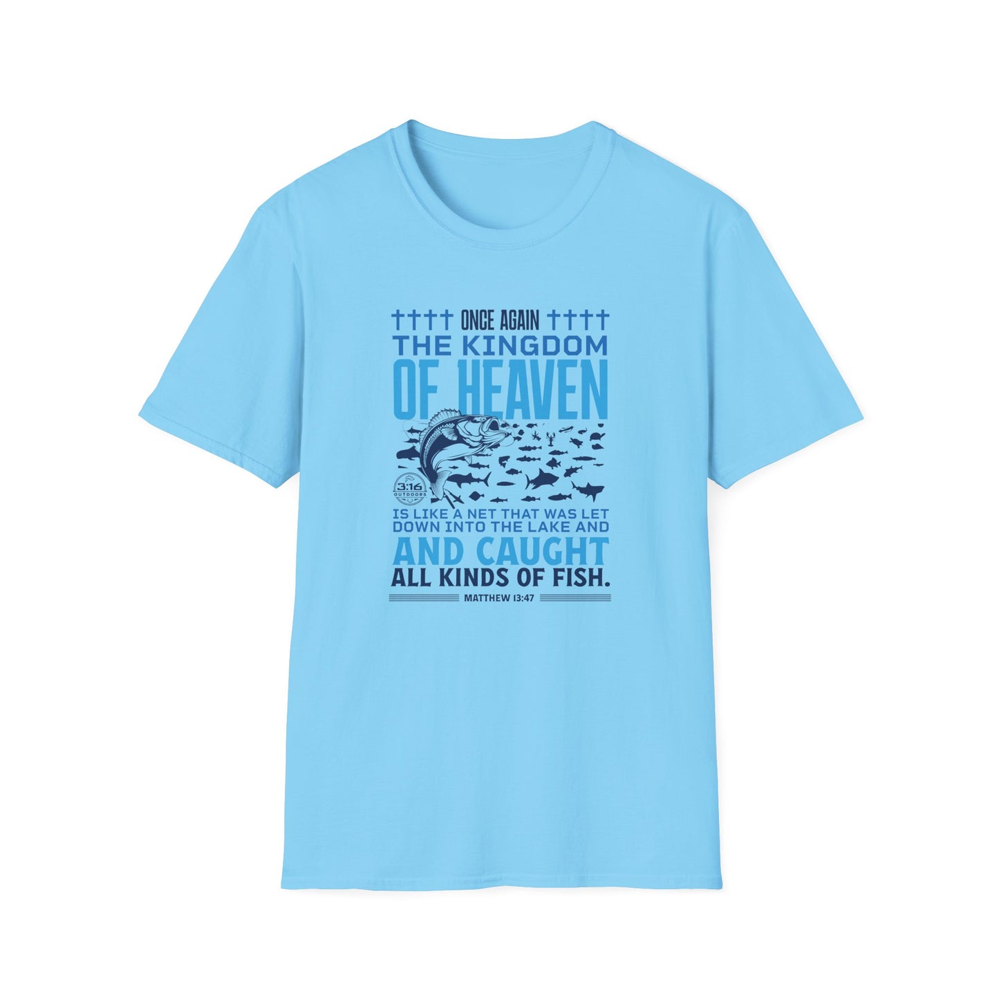 Kingdom of Heaven - All Kinds of Fish Graphic Tee, Christian Apparel