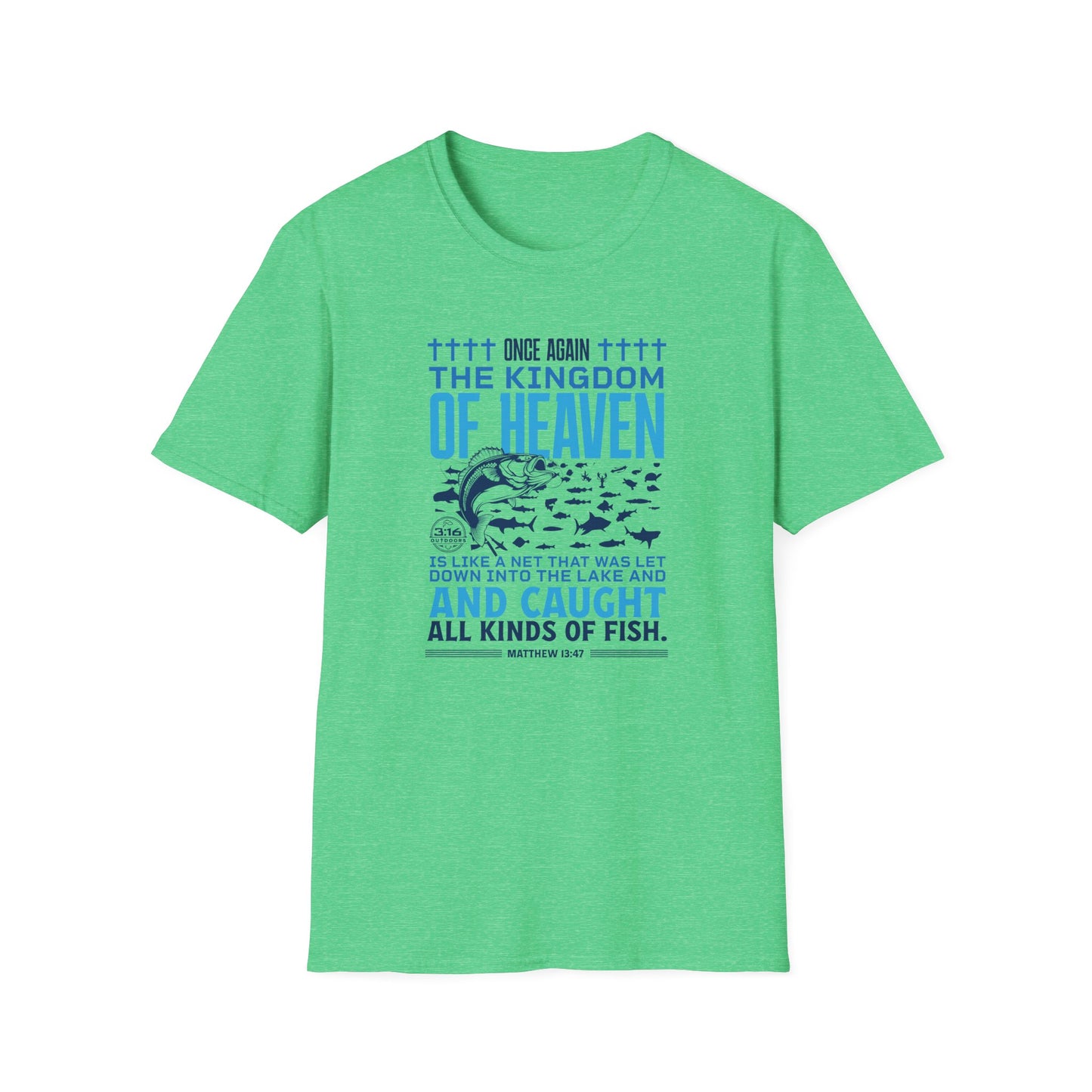 Kingdom of Heaven - All Kinds of Fish Graphic Tee, Christian Apparel